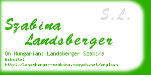 szabina landsberger business card